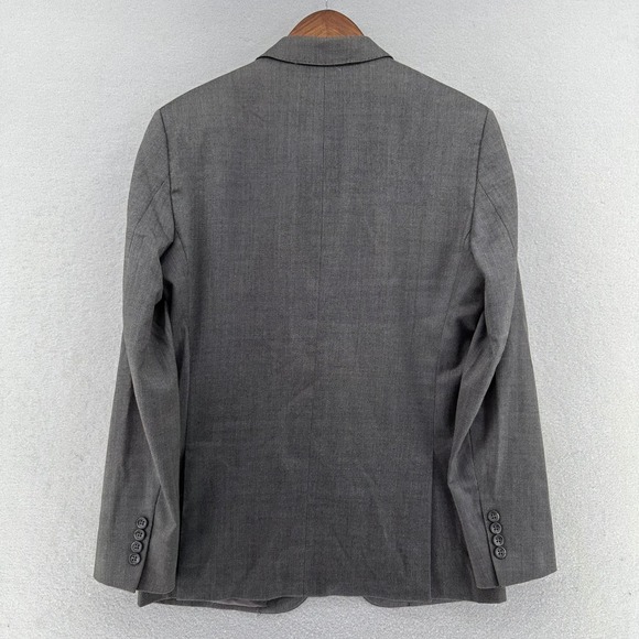 BONOBOs Grey Slim Fit Wool Blend Suit Blazer Jacket 38R Double Vented Preppy - Picture 3 of 11